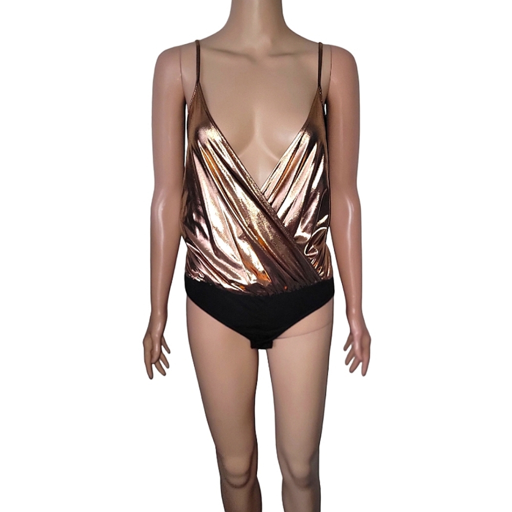 Gold metallic bodysuit